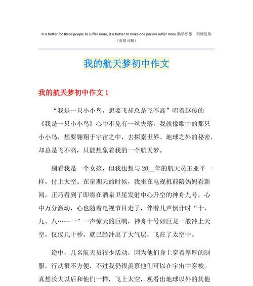 追梦之路（2024年中考优秀作文）