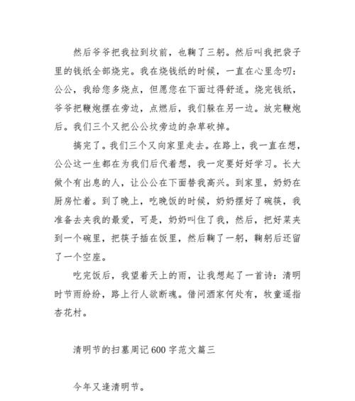 清明节上坟的作文怎么写（《清明节上坟作文600字》）