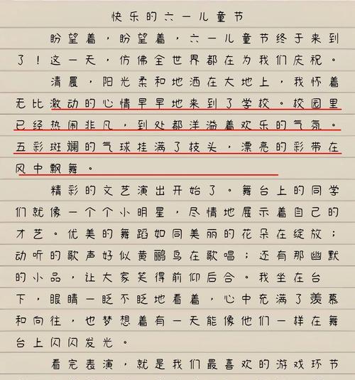 儿童节作文怎么写？（《六一节的不凡经历》）