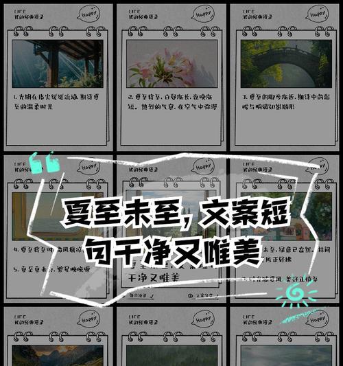 有关夏至集市文案句子怎么写的好句摘抄（文章前言）