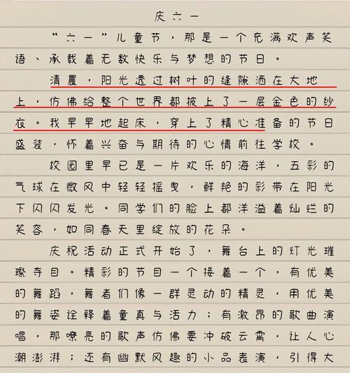 有关儿童节高兴的作文的作文怎么写（《童心未泯，六一欢歌》）