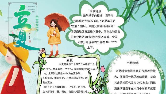 立夏手抄报党史作文标题怎么写？（《春归何处？立夏之下的党史传承》）